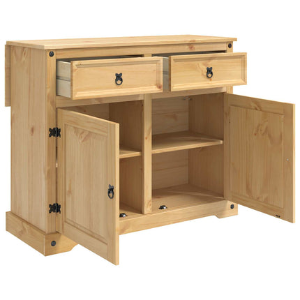 Köksvagn 2 pcs Honungsvax 112 x 70 x 91,5 cm Massivt furu
