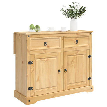 Köksvagn 2 pcs Honungsvax 112 x 70 x 91,5 cm Massivt furu