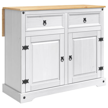Köksvagn med låda 2 pcs Vit och Honungsvax 112 x 70 x 91,5 cm