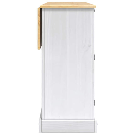 Köksvagn med låda 2 pcs Vit och Honungsvax 112 x 70 x 91,5 cm