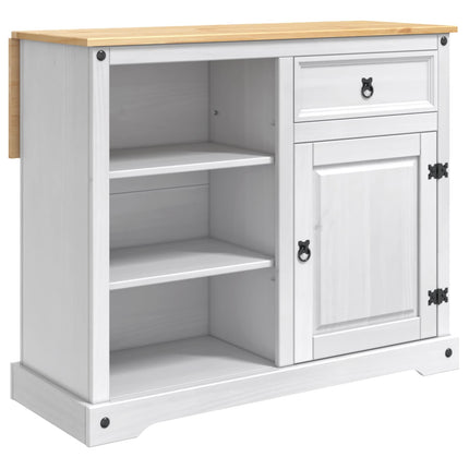 Köksvagn med låda 2 pcs Vit och Honungsvax 112 x 70 x 91,5 cm