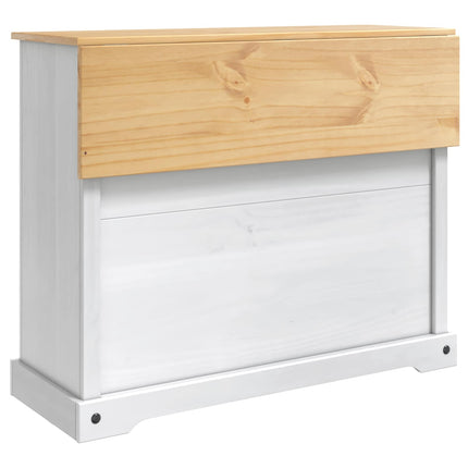 Köksvagn med låda 2 pcs Vit och Honungsvax 112 x 70 x 91,5 cm