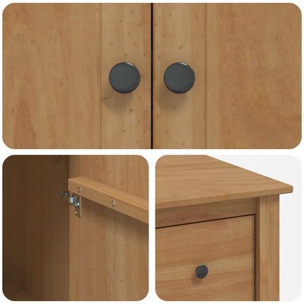 Köksvagn PANAMA 2 pcs Honungsvax 112 x 77 x 90 cm Massivt furu