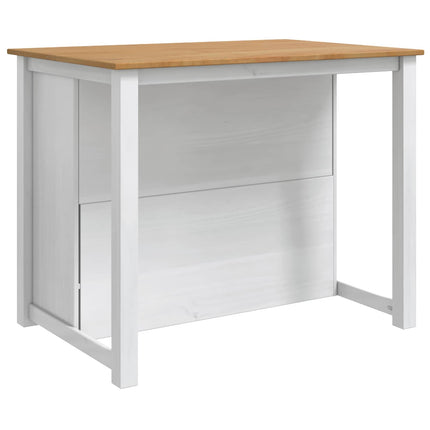 Köksvagn PANAMA 2 pcs Vit och Honungsvax 112 x 77 x 90 cm