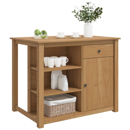 Köksvagn PANAMA 2 pcs Honungsvax 112 x 77 x 90 cm Massivt furu