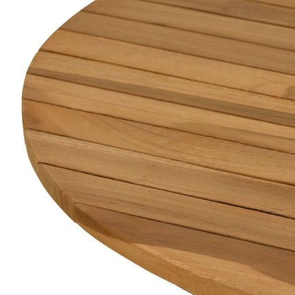Bordsskiva Ø 60 x 3,5 Rund Massivt teakträ Naturlig