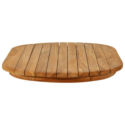 Bordsskiva 80 x 40 x 3,5 cm Oval Massivt teakträ Naturlig