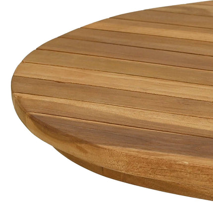 Bordsskiva 90 x 45 x 3,5 cm Oval Massivt teakträ Naturlig