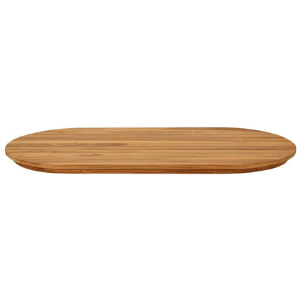 Bordsskiva 90 x 45 x 3,5 cm Oval Massivt teakträ Naturlig