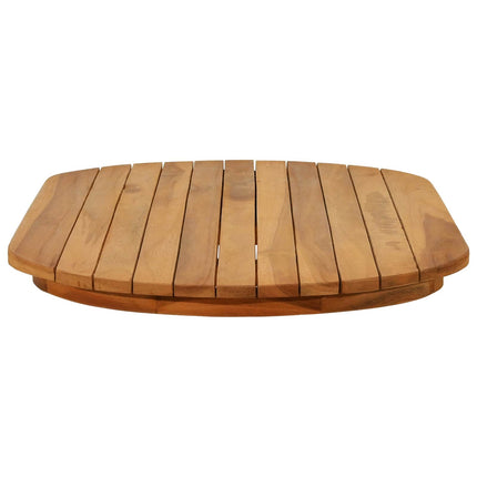 Bordsskiva 90 x 45 x 3,5 cm Oval Massivt teakträ Naturlig