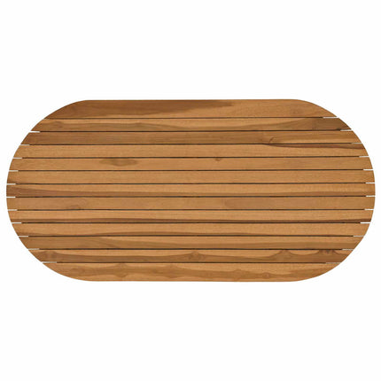 Bordsskiva 100 x 50 x 3,5 cm Oval Massivt teakträ Naturlig