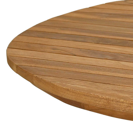 Bordsskiva 120 x 70 x 3,5 cm Oval Massivt teakträ Naturlig