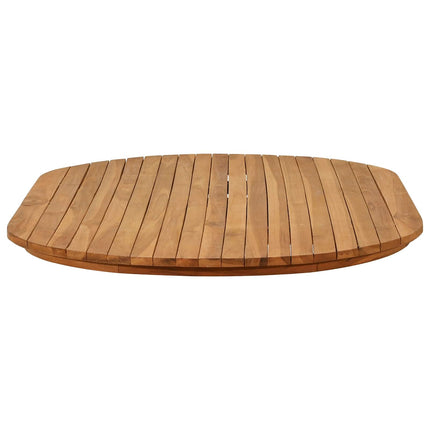 Bordsskiva 120 x 70 x 3,5 cm Oval Massivt teakträ Naturlig
