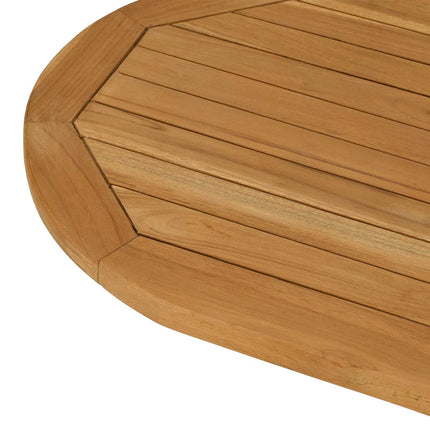 Bordsskiva 80 x 40 x 2,5 cm Oval Massivt teakträ Naturlig