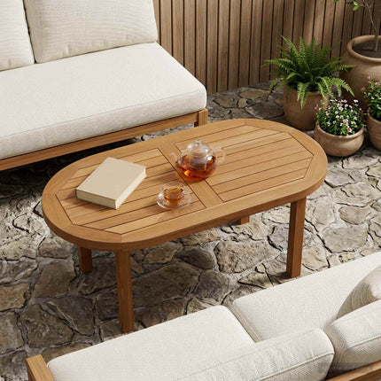 Bordsskiva 80 x 40 x 2,5 cm Oval Massivt teakträ Naturlig