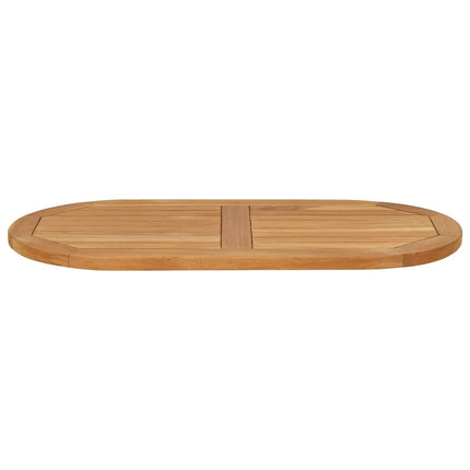 Bordsskiva 80 x 40 x 2,5 cm Oval Massivt teakträ Naturlig