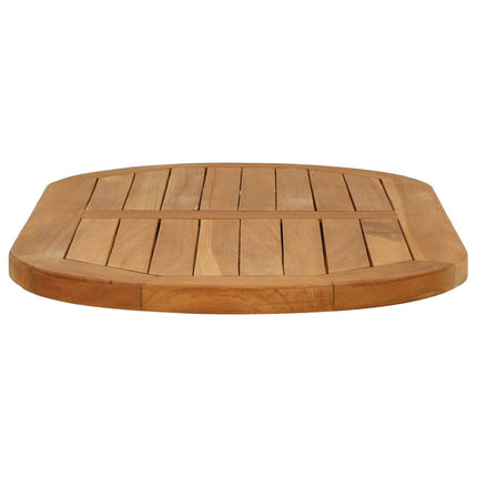 Bordsskiva 80 x 40 x 2,5 cm Oval Massivt teakträ Naturlig