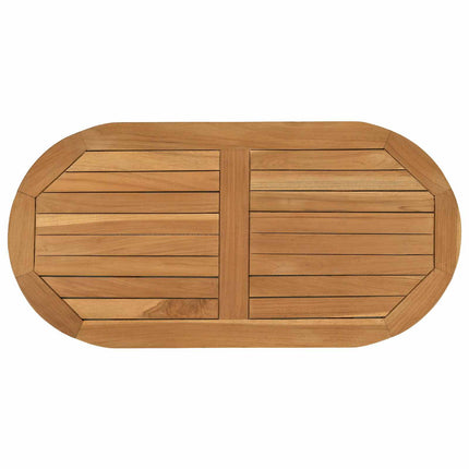 Bordsskiva 80 x 40 x 2,5 cm Oval Massivt teakträ Naturlig