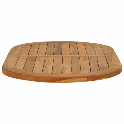 Bordsskiva Oval Massivt teakträ Naturlig