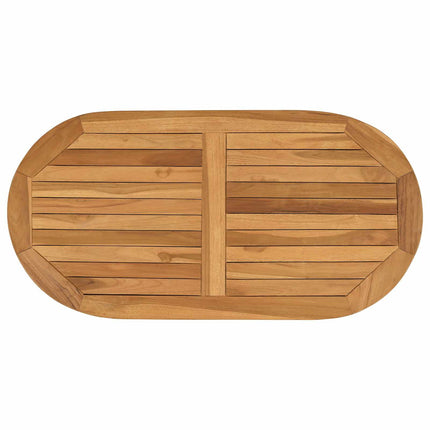 Bordsskiva Oval Massivt teakträ Naturlig