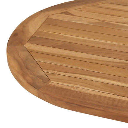 Bordsskiva Oval Massivt teakträ Naturlig