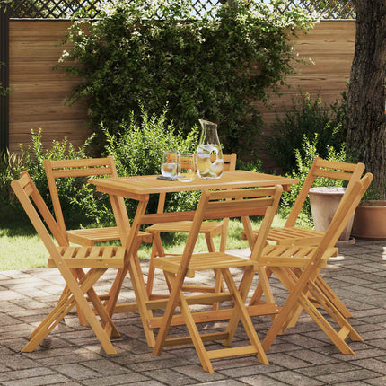 Fällbara Trädgårdsstolar 6 pcs Naturfärg 40 x 53 x 80 cm