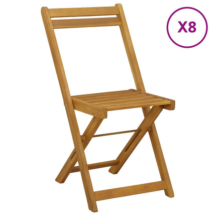 Utemöbler Bistro Stolar 8 pcs Naturlig 40 x 53 x 80 cm