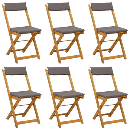 Utemöbler Bistro Stolar 6 pcs Mörkgrå 40 x 53 x 80 cm