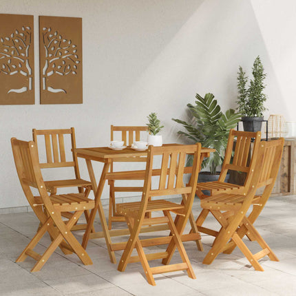 Utemöbler Bistro Stolar 6 pcs Naturlig Massivt Akaciaträ