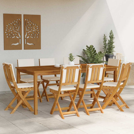 Utemöbler Bistro Stolar 8 pcs Gräddvit 38 x 46 x 85 cm