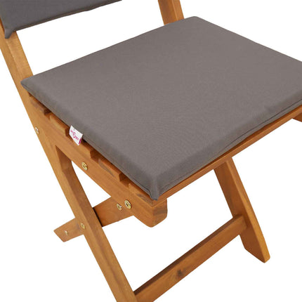 Utemöbler Bistro Stolar med kudde 6 pcs Mörkgrå 38 x 46 x 85 cm