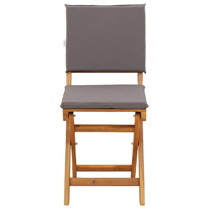 Utemöbler Bistro Stolar med kudde 6 pcs Mörkgrå 38 x 46 x 85 cm