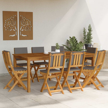 Utemöbler Bistro Stolar med kudde 8 pcs Mörkgrå 38 x 46 x 85 cm