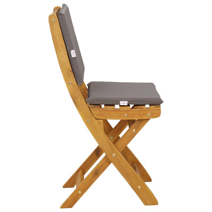 Utemöbler Bistro Stolar med kudde 8 pcs Mörkgrå 38 x 46 x 85 cm