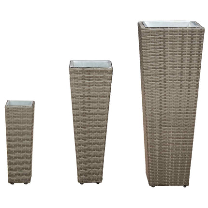 Utomhusset 3 st 30 x 30 x 80 cm Metall
