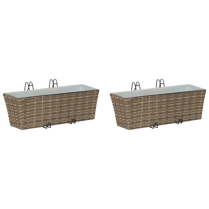 Räcke 2 pcs 50 x 17 x 17 cm Metall