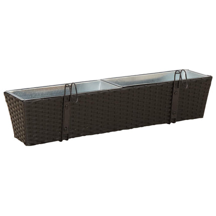 Räcke 2 st 80 x 17 x 17 cm Metall