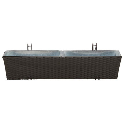 Räcke 2 st 80 x 17 x 17 cm Metall