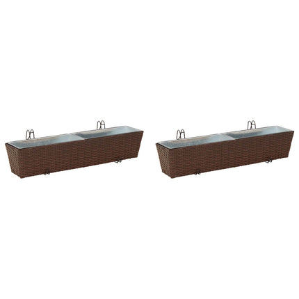 Räcke 2 pcs 80 x 17 x 17 cm Metall
