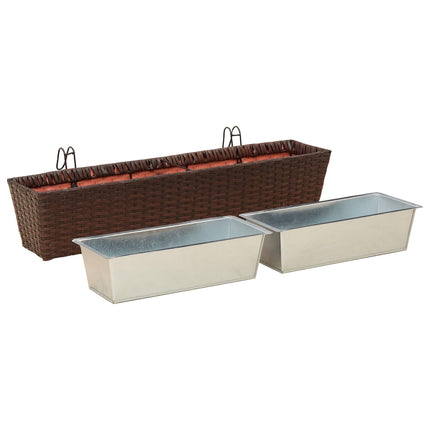 Räcke 2 pcs 80 x 17 x 17 cm Metall