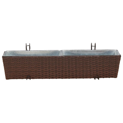 Räcke 2 pcs 80 x 17 x 17 cm Metall