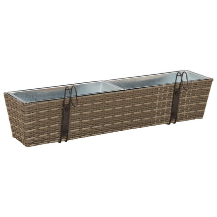 Räcke 2 st 80 x 17 x 17 cm Metall