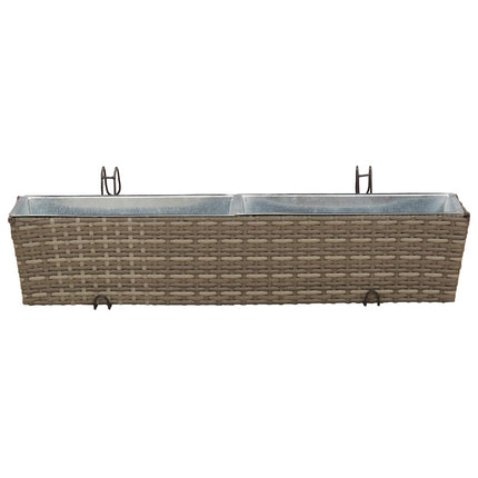 Räcke 2 pcs 80 x 17 x 17 cm Metall