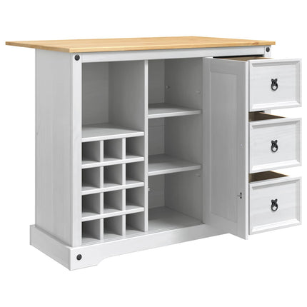 Köksförvaring med låda Vit och Honungsvax 112 x 70 x 91,5 cm