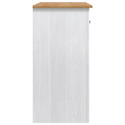 Mikrovågsugn skåp PANAMA Vit och Honungsvax 99,5 x 44 x 86,5 cm