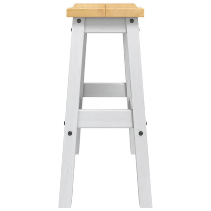 Barpall 2 pcs Vit och Honungsvax 44 x 30 x 63 cm Massivt furu