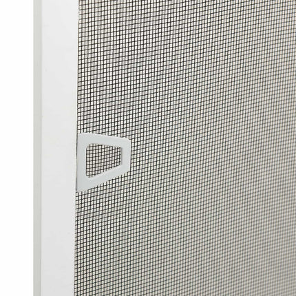 Myggnät för fönster Vit 110 x 130 cm Aluminium och Glasfiber