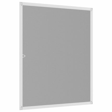 Myggnät för fönster Vit 120 x 140 cm Aluminium och Glasfiber