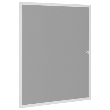 Myggnät för fönster Vit 130 x 150 cm Aluminium och Glasfiber