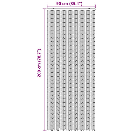 Insektsdörrgardin flerfärgad 90 x 200 cm Bambu